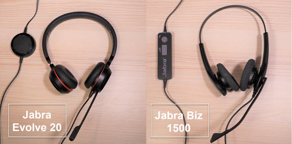 Jabra Evolve 20 i Jabra Biz 1500